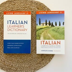 LIVING LANGUAGE Italian Complete Course & Dictionary Set